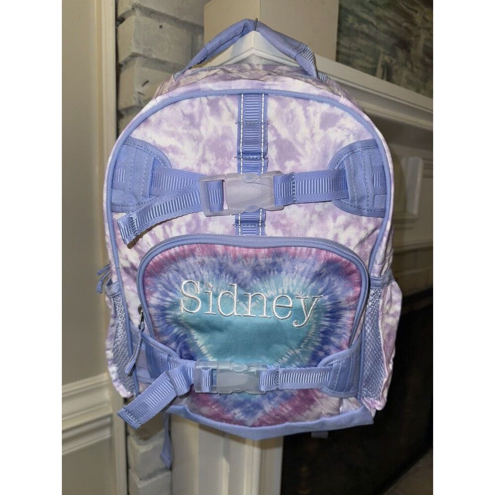 NEW Pottery Barn Sidney Backpack Small  Heart Tie Dye Periwinkle Mackenzie